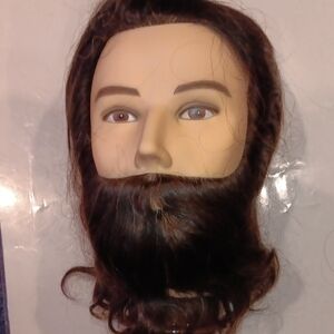 Dylan Male Bearded Cosmetology Mannequin Head 100% Human Hair by CelebritySpeci